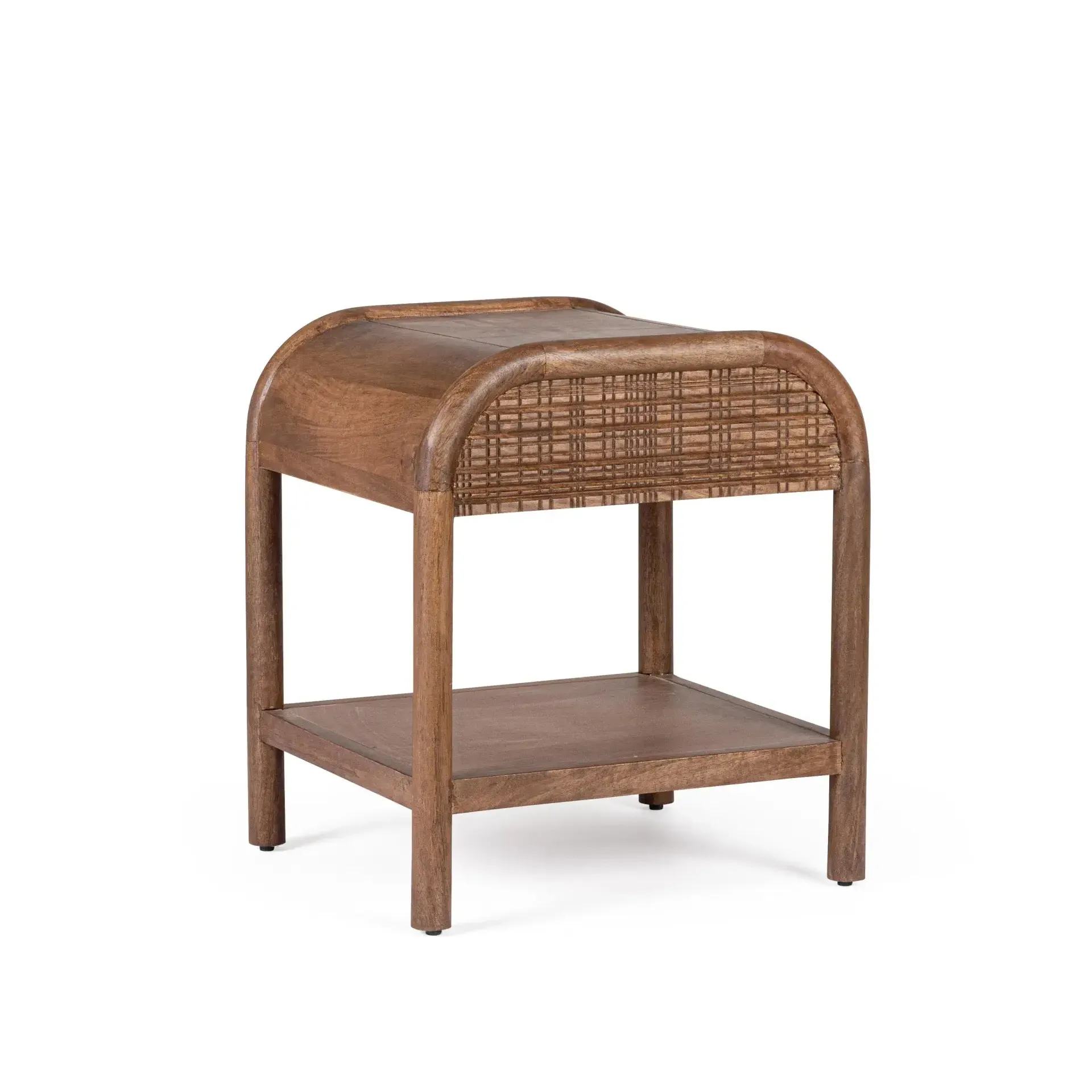 Szafka nocna SANAT Bizzotto naturalna drewniana na bazie wody 45x40x50