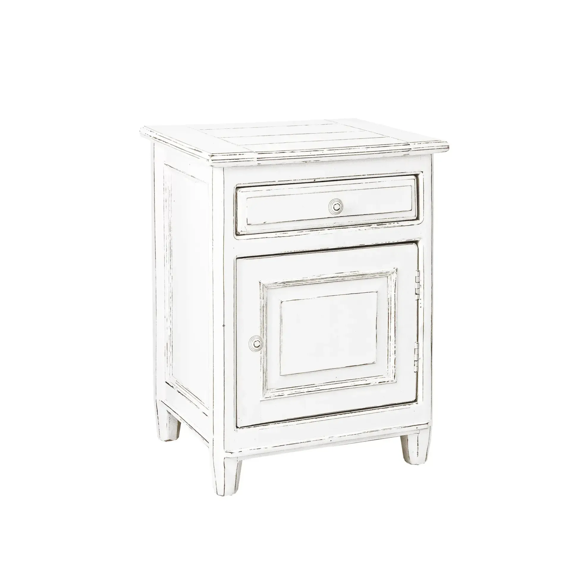 Szafka nocna COLETTE Bizzotto biała drewno + MDF 50x40x65