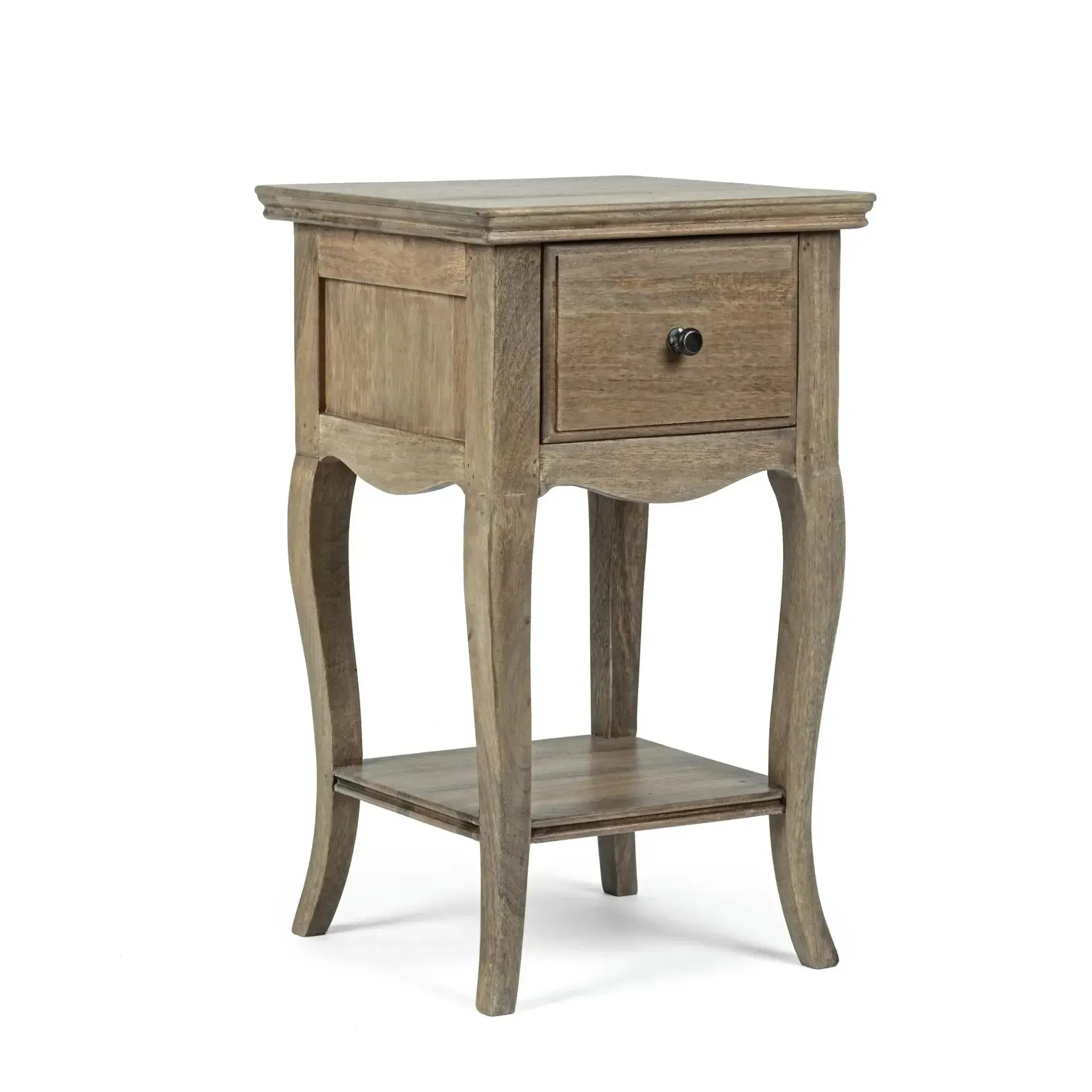 Szafka nocna DOMITILLE Bizzotto naturalna drewno + MDF 35x35x59