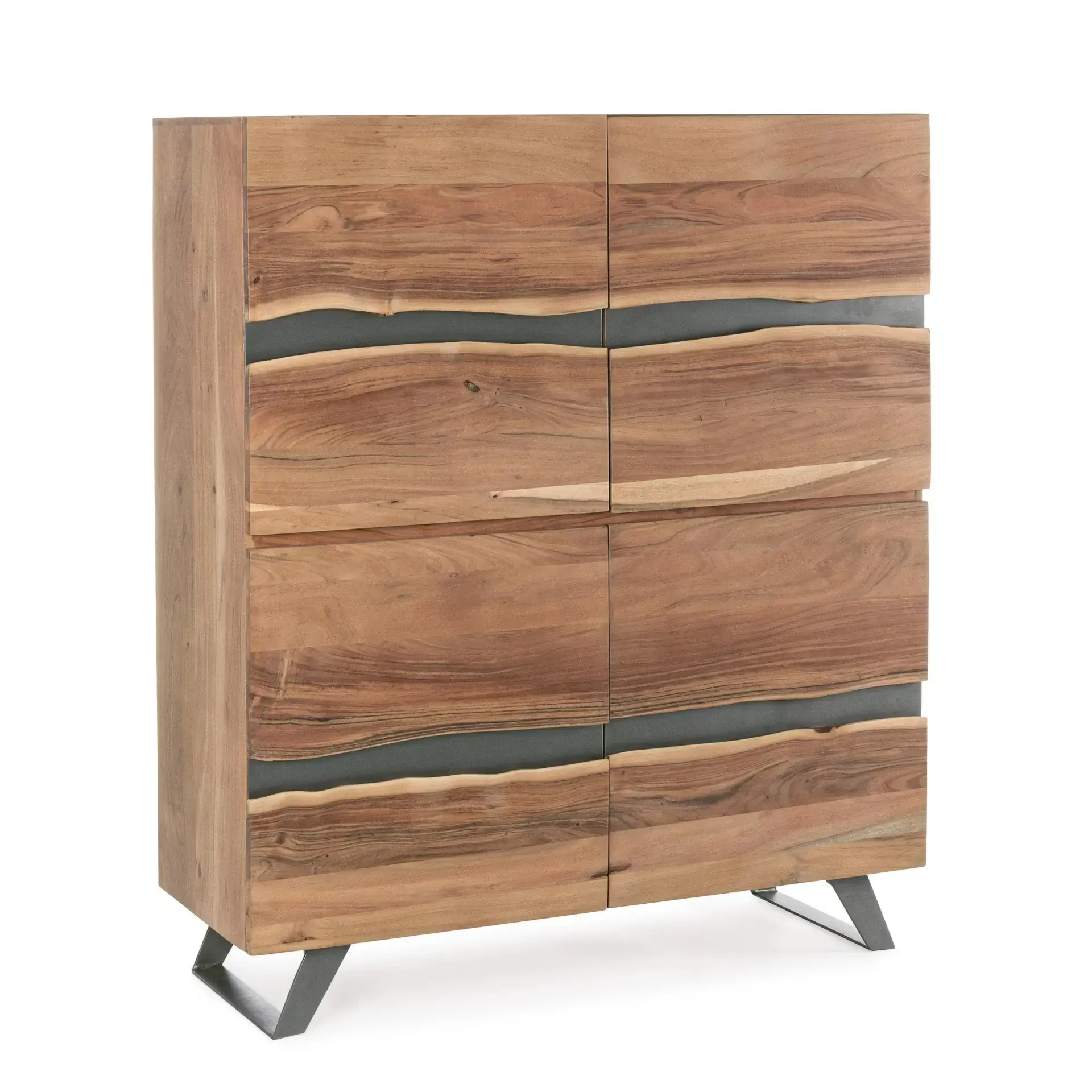 Komoda ARON Bizzotto naturalna drewniana 118x45x138