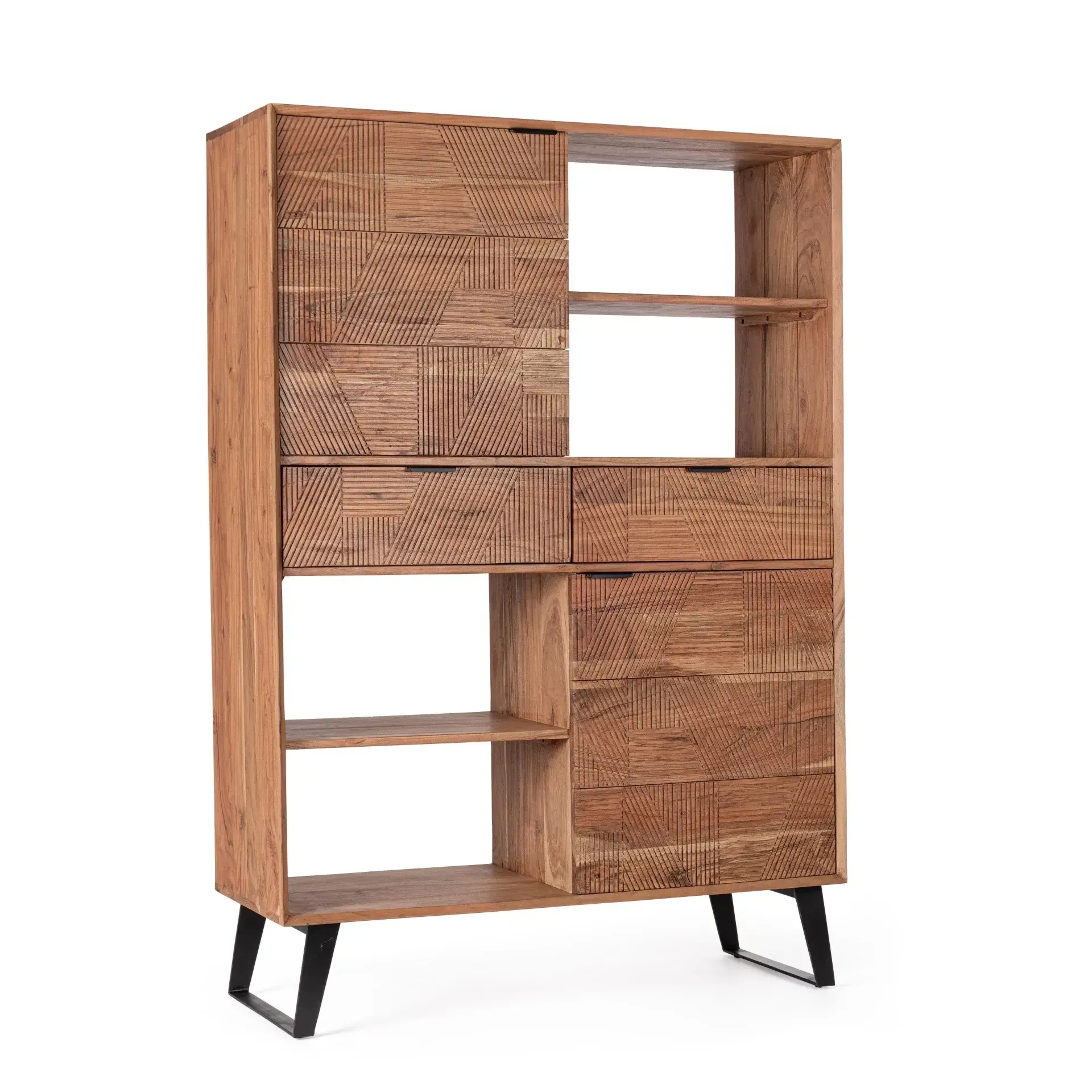 Komoda ISAR Bizzotto naturalna drewniana 118x40x165