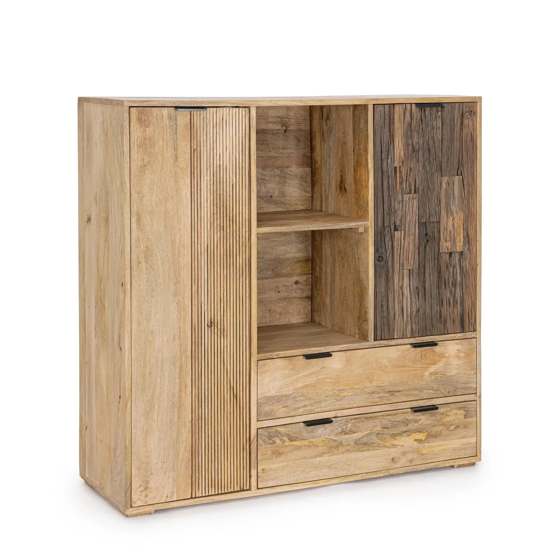 Komoda NASHIK Bizzotto naturalna drewniana 118x40x120