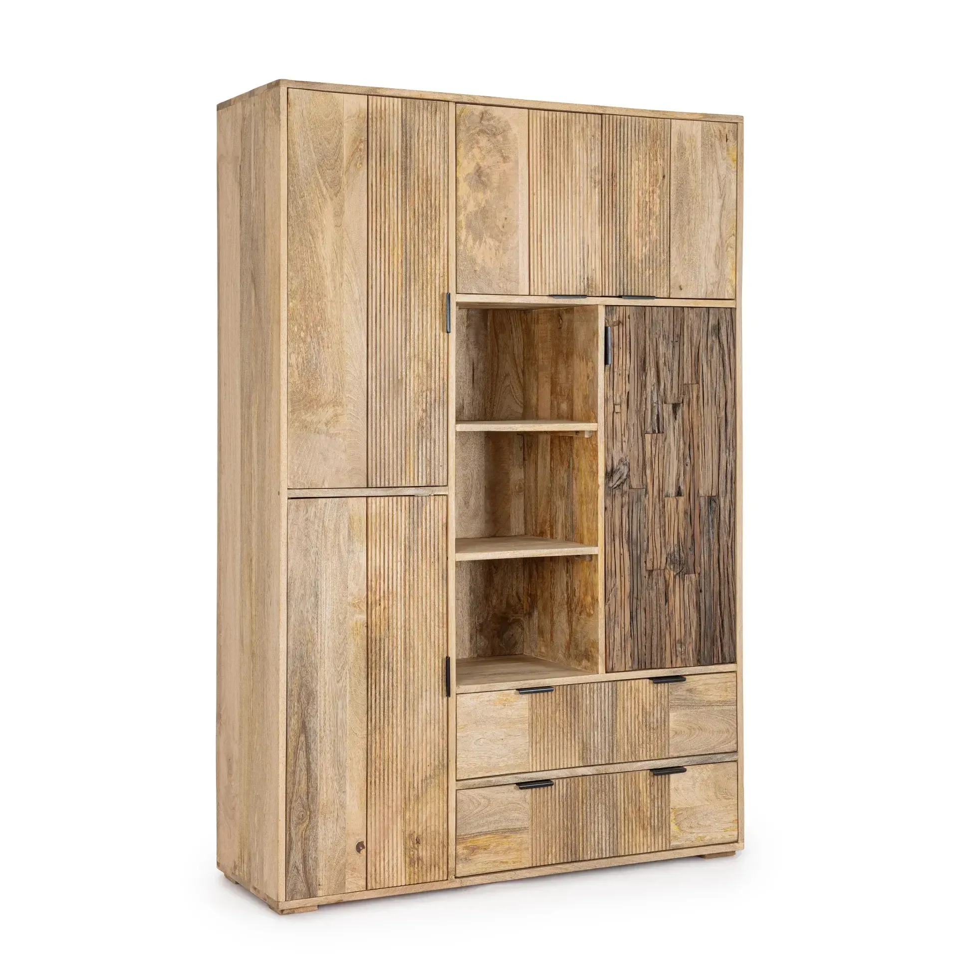 Komoda NASHIK Bizzotto naturalna drewniana 118x40x180