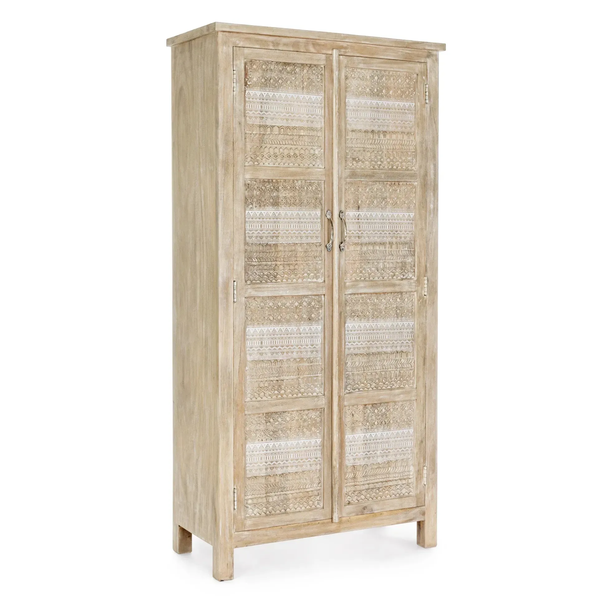 Komoda MAYRA Bizzotto naturalna drewniana 88x40x178