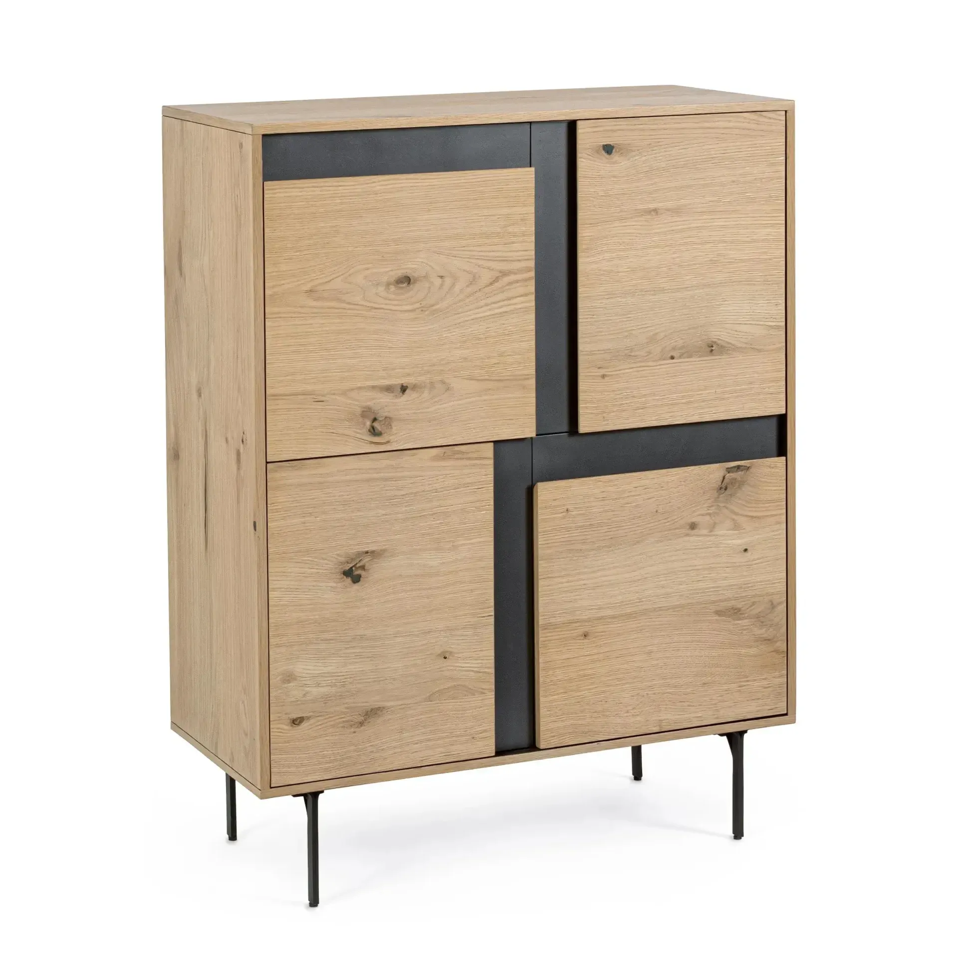 Komoda STANWOOD Bizzotto naturalna drewniana 90x40x120