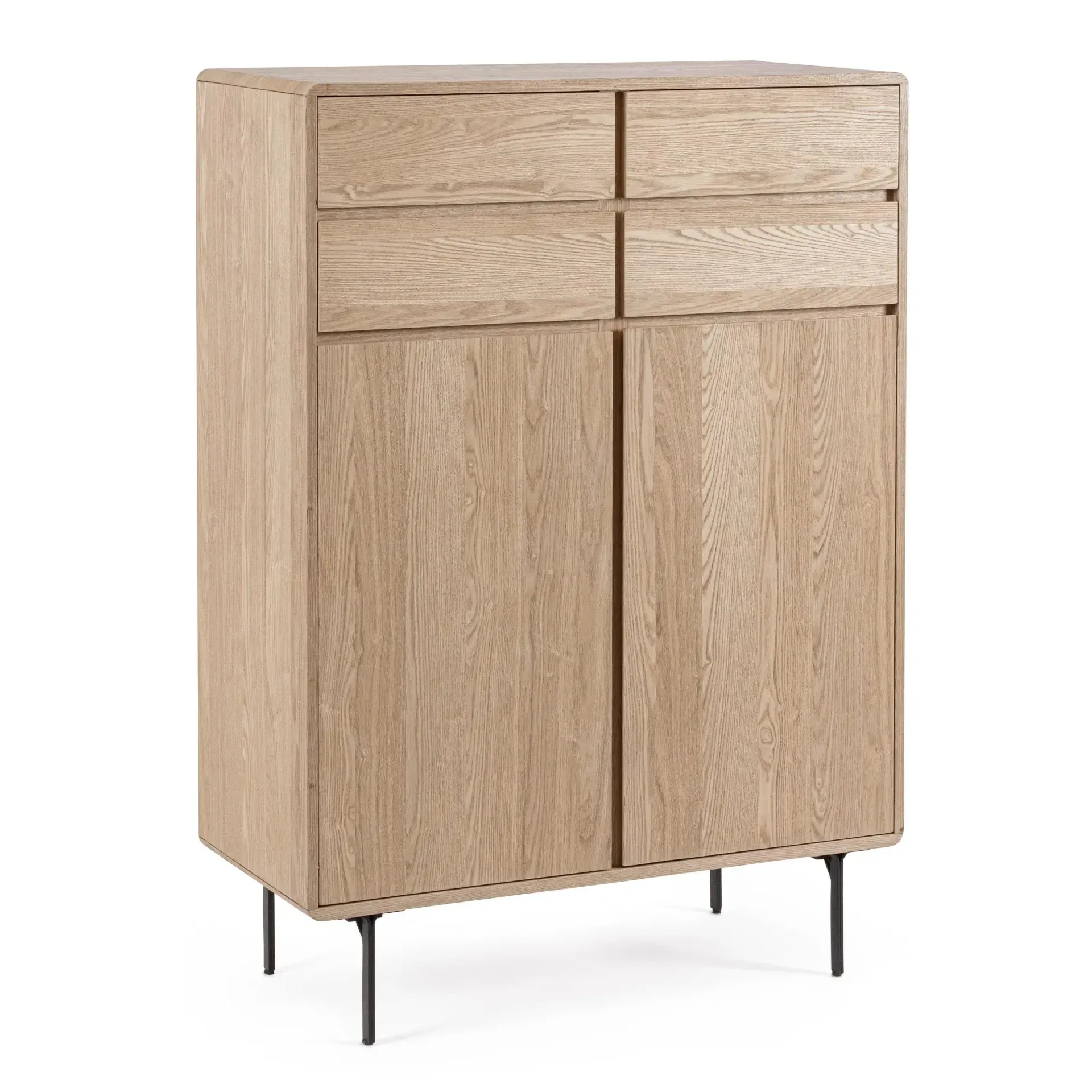 Komoda WIDALD Bizzotto naturalna MDF 90x40x130.5