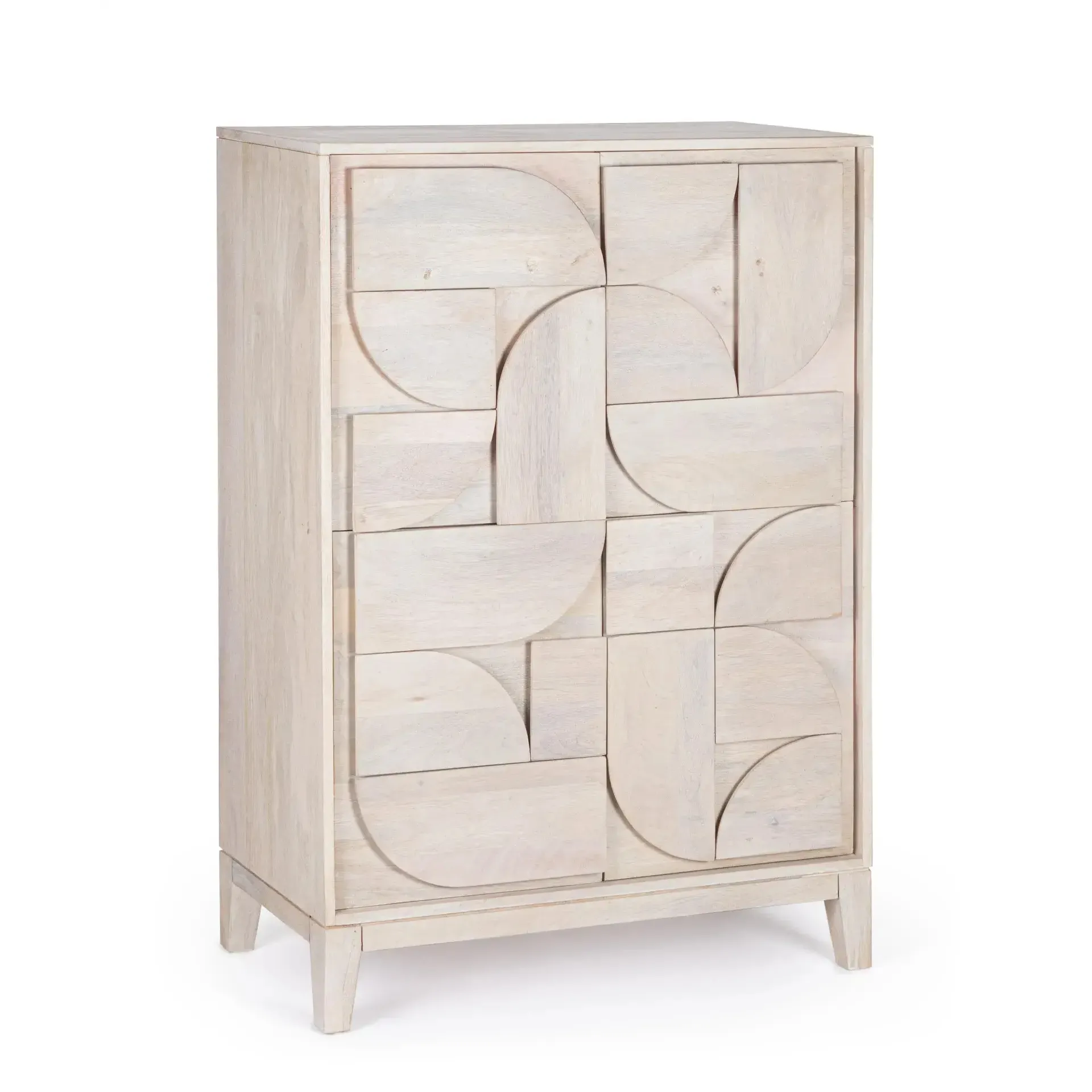 Komoda ARCHITA Bizzotto naturalna drewno + MDF 85x42x123