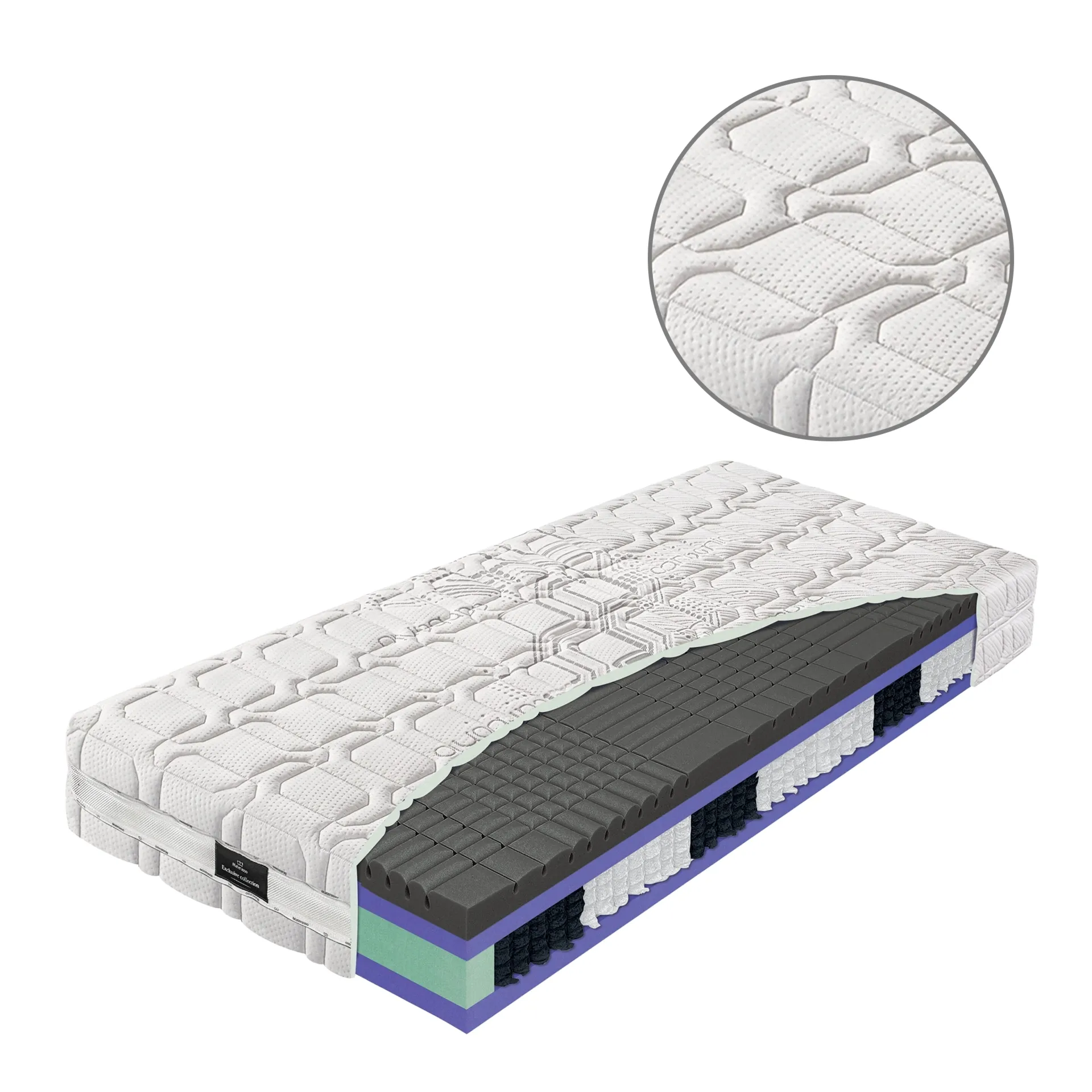 Materac Materasso Hybrid Antracit - 80x200