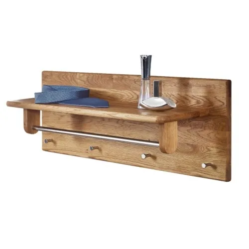 Wieszak dębowy z półką Gialo