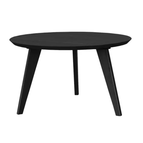Stolik okrągły dębowy czarny 70 cm Orbetello