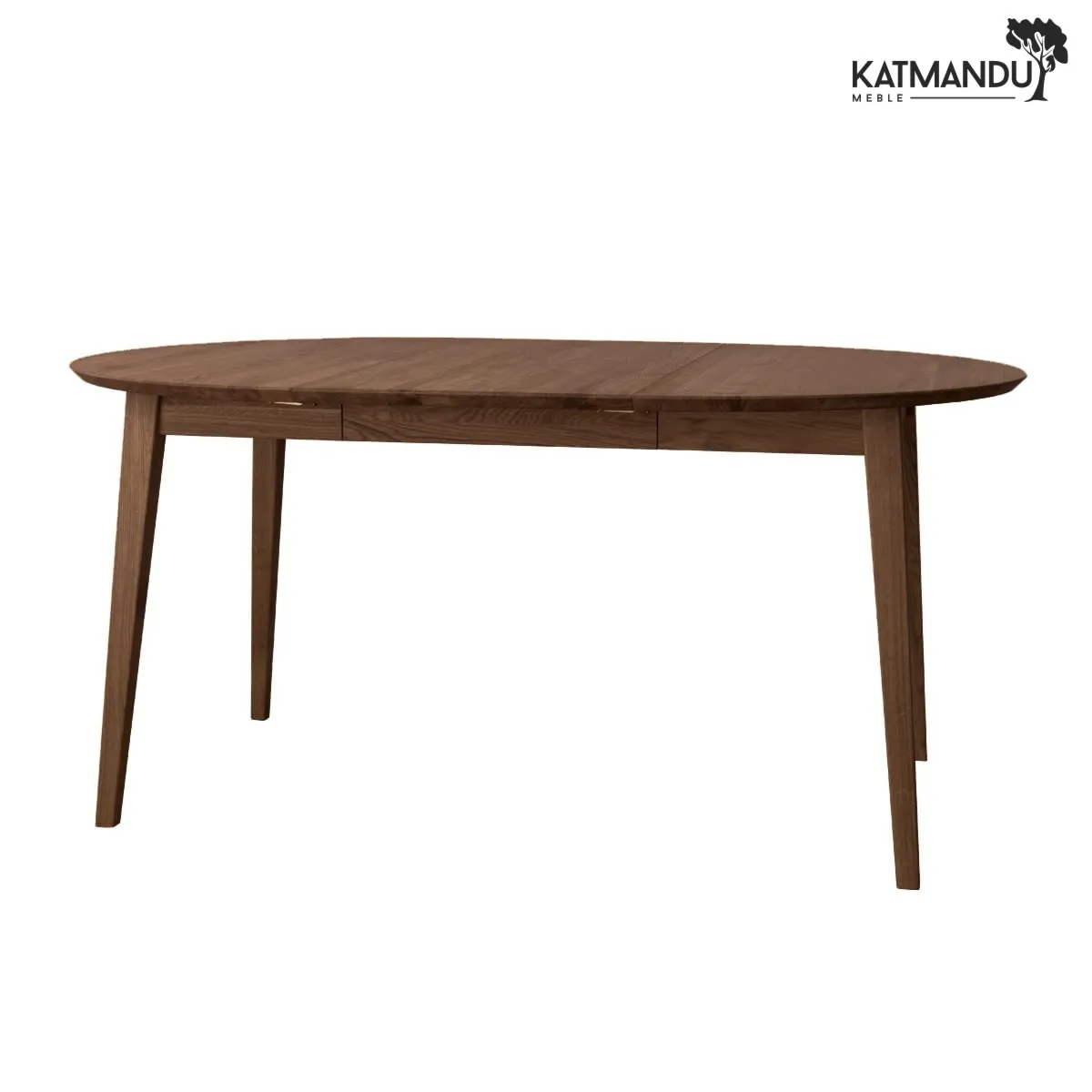 Stół rozkładany okrągły dębowy 110 - 160 cm tabacco Orbetello