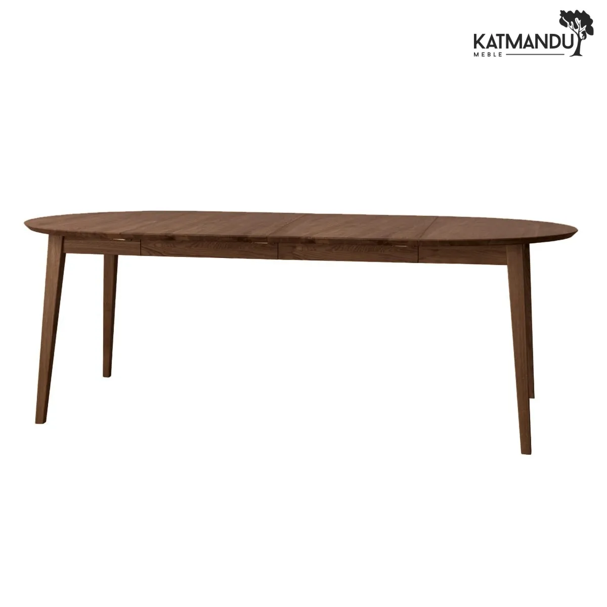 Stół rozkładany okrągły dębowy 110 - 210 cm tabacco Orbetello