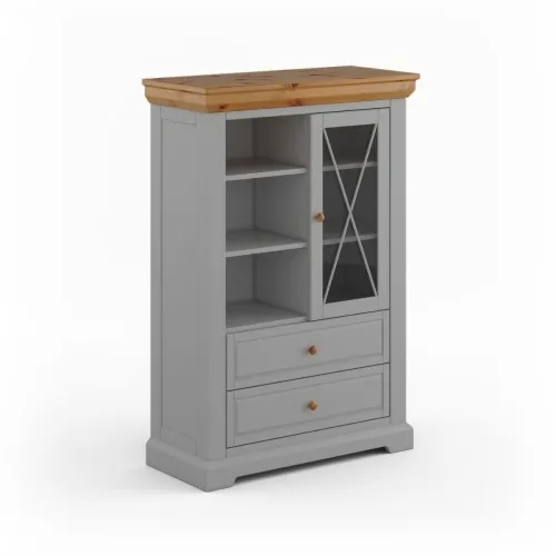 Drewniana witryna 1.3 popielata Marone Elite