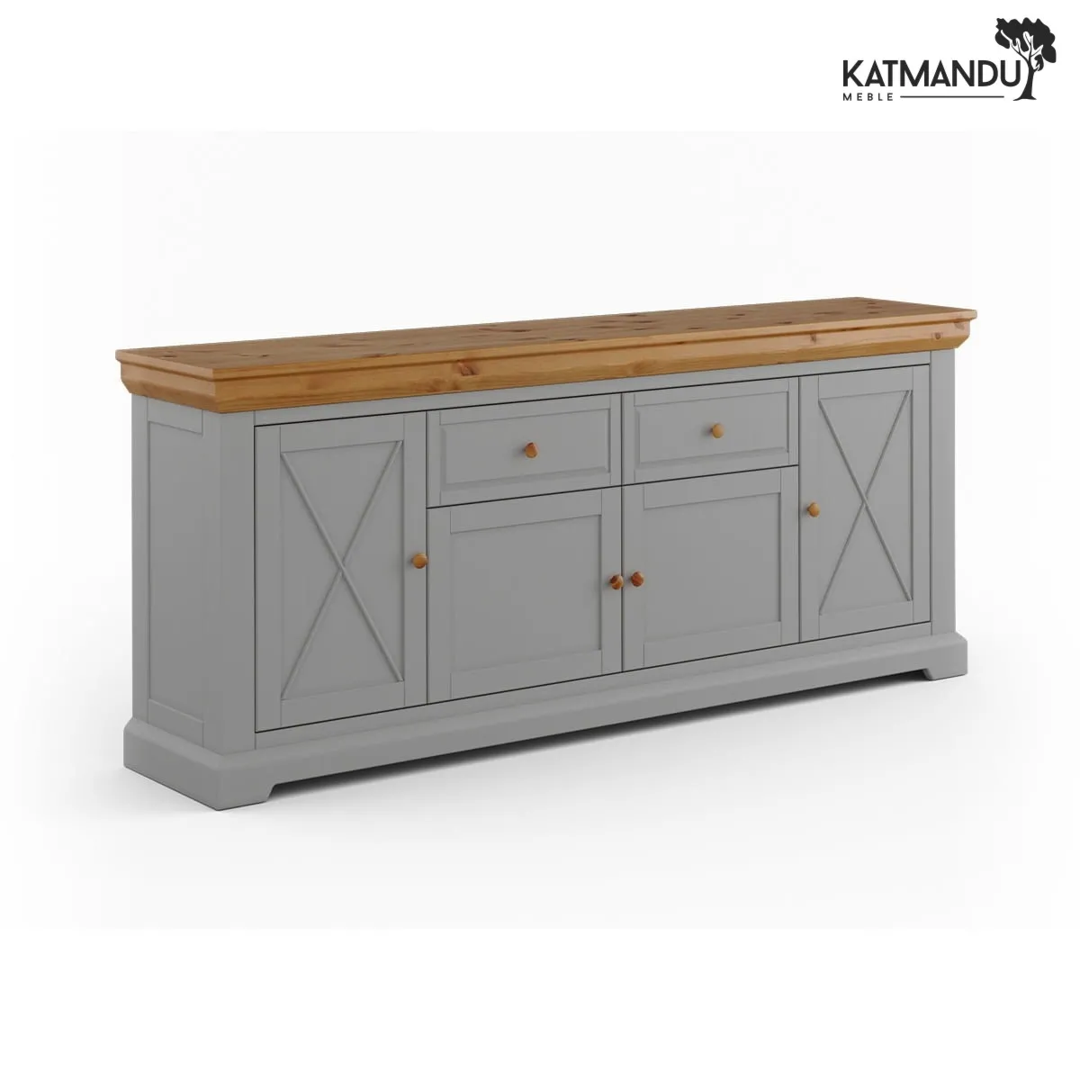 Komoda drewaniana 2.4 popielata Marone Elite