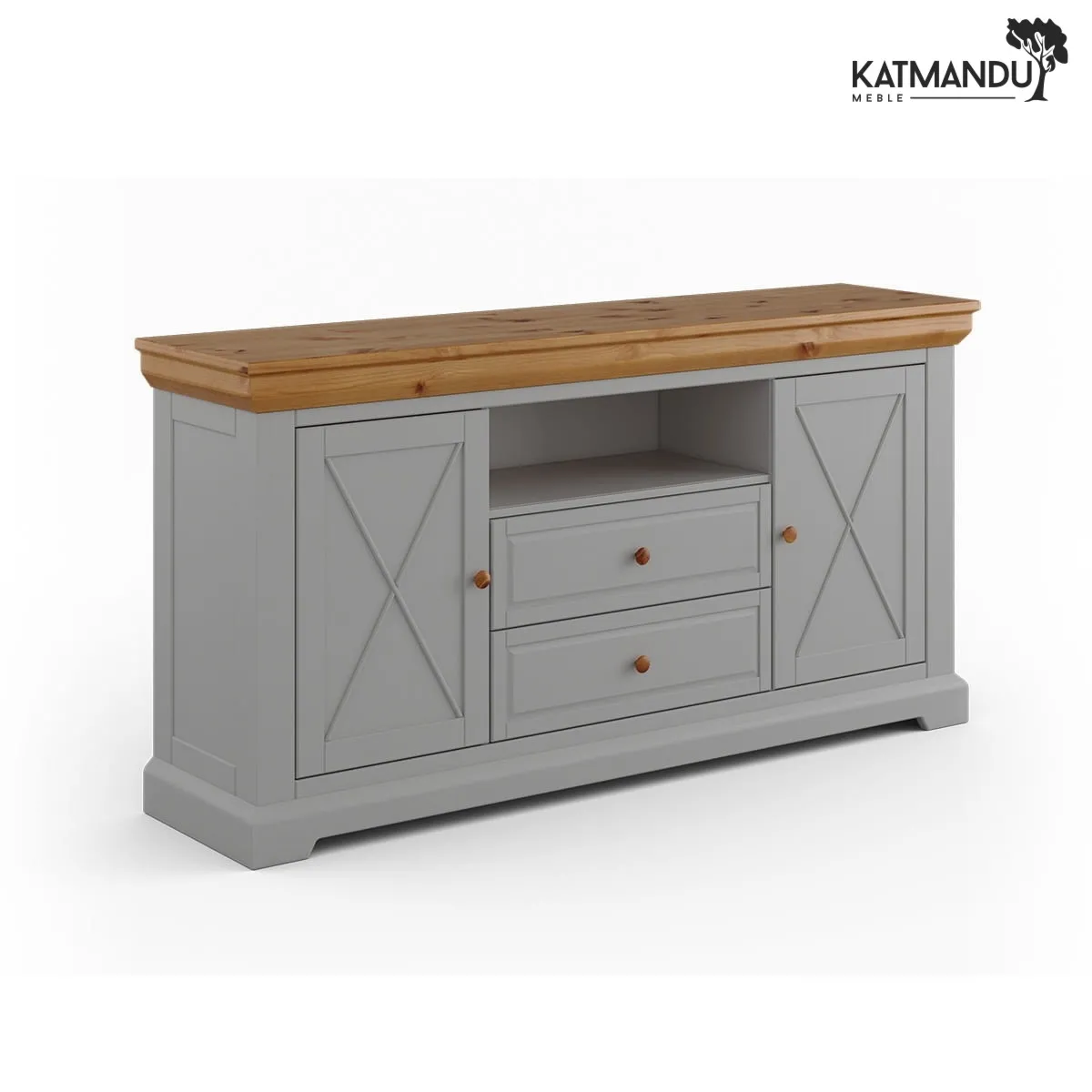 Komoda drewniana 2.2 popielata Marone Elite