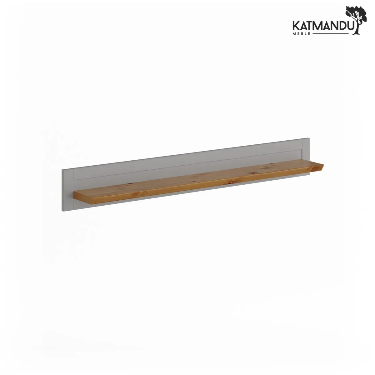 Półka ścienna drewniana popielata Marone Elite