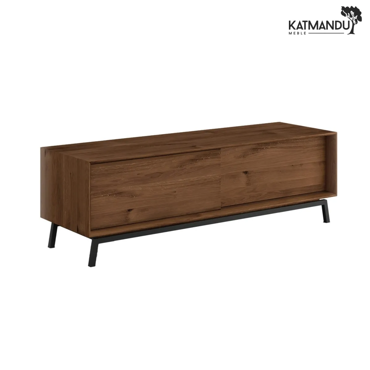 Szafka RTV dębowa duża tabacco Modern Loft