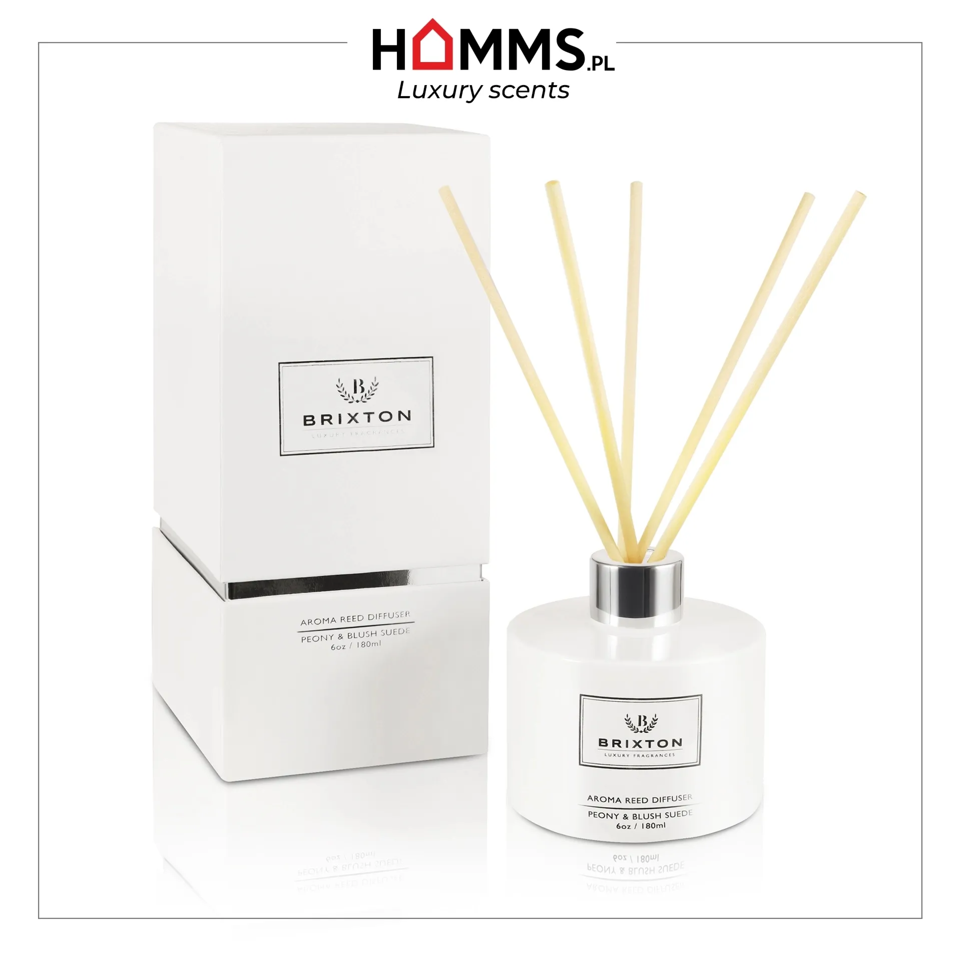 Dyfuzor zapachowy z patyczkami BRIXTON 180ml Peony & Blush Suede