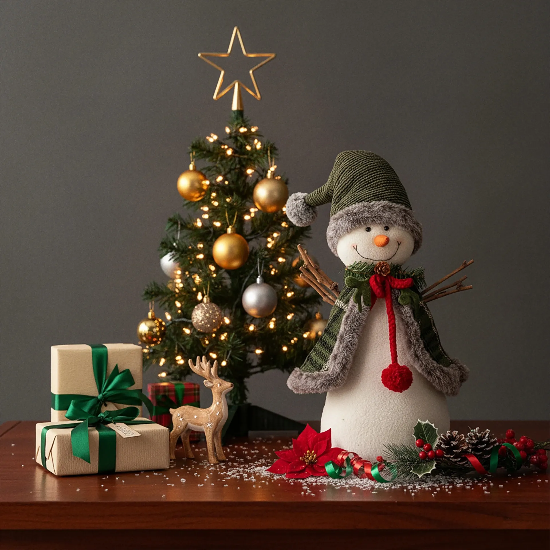 Bałwanek stojący zielony JIMMIE z peleryną Bizzotto