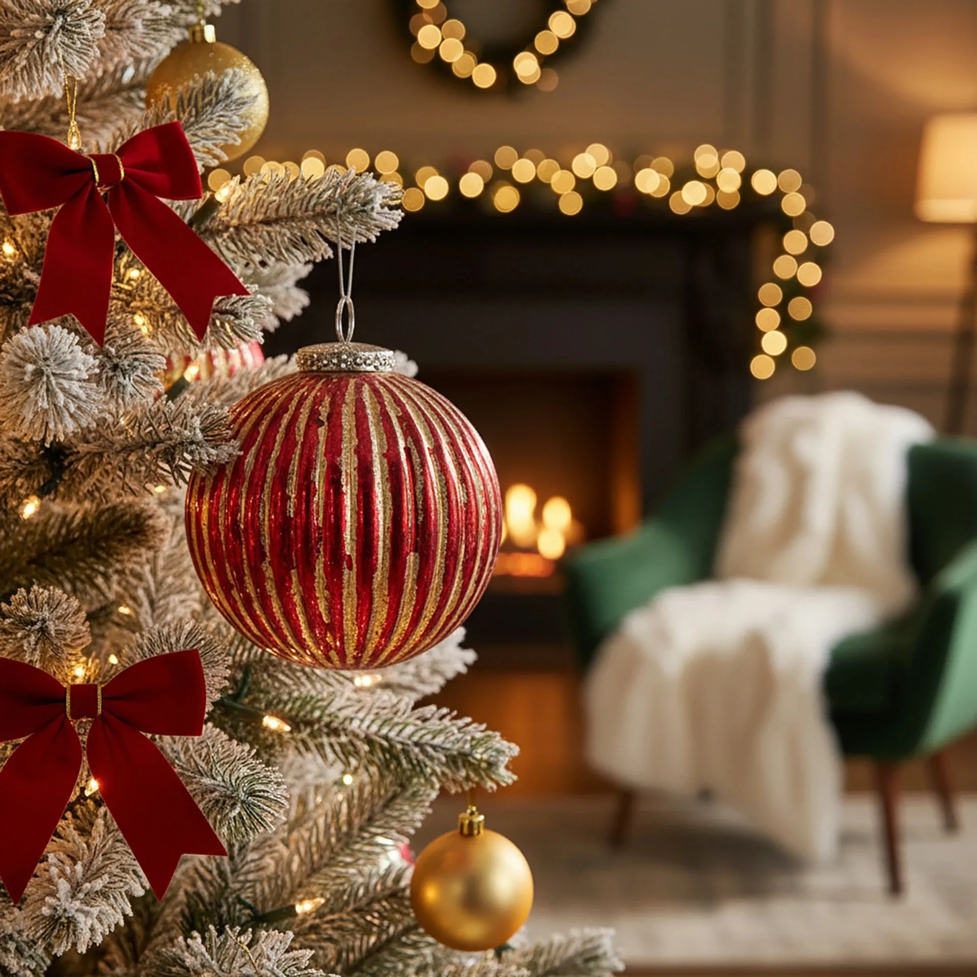 Czerwona błyszcząca bombka OLIWIA Ø100 mm Bizzotto