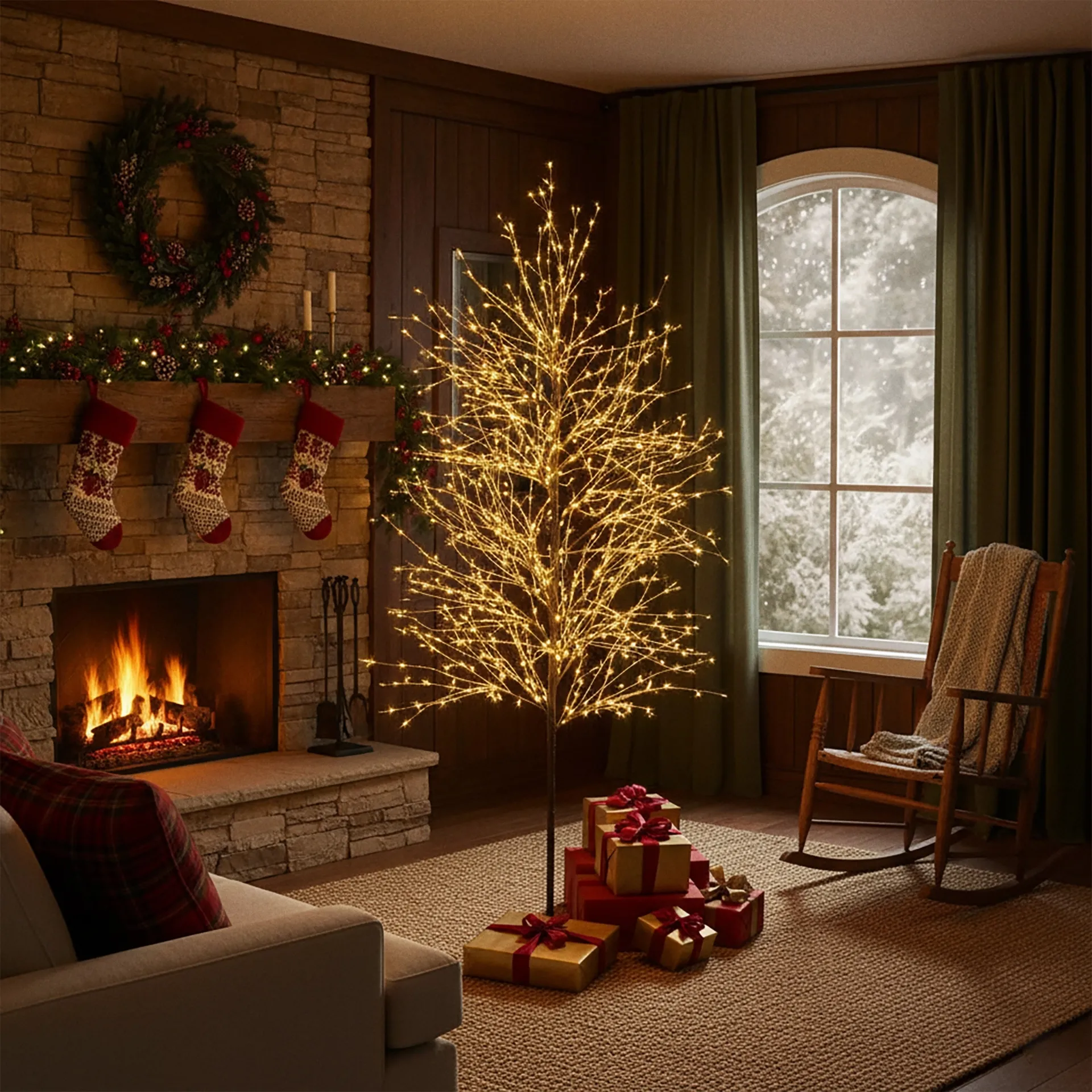 Świecące drzewko BUNCH, 2000 lampek MicroLED Classic, wys. 210 cm Bizzotto